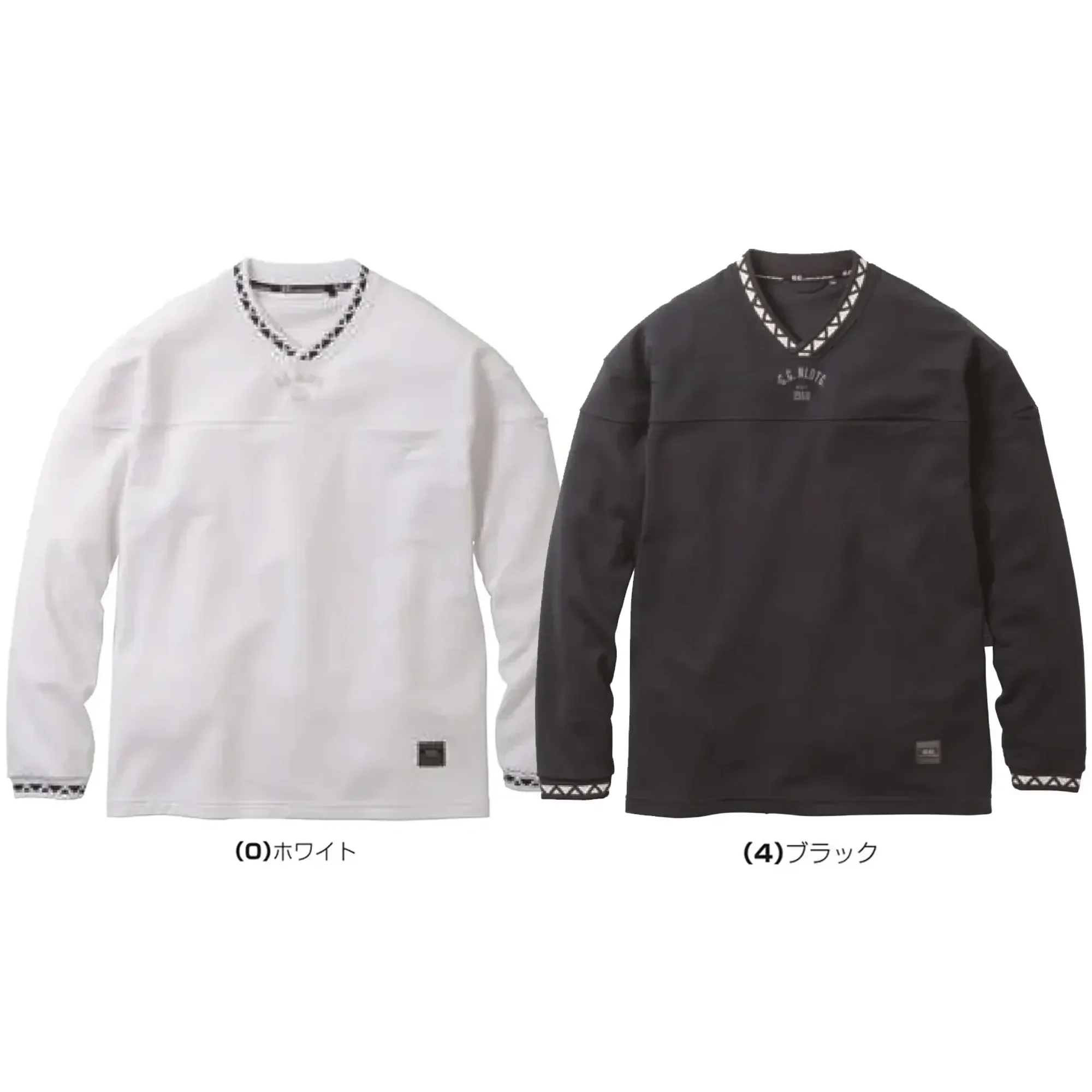 桑和 8545-55 長袖トレーナー（Vネック、胸ポケット有）