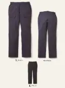 桑和 U0788-08 カーゴパンツ（ノータック、脇ゴム）