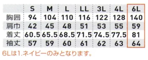 桑和 50382 長袖Tシャツ ・通気性に優れたハニカムメッシュ（裏使い）を使用・吸汗速乾加工による続くドライ感・不快なニオイを軽減するデオドラントテープ付き※「6L」は「1 ネイビー」のみとなります。※こちらの商品は取り寄せのため、ご注文から商品お届けまでに約4～5営業日（土日祝祭日除く）程の期間をいただいております。  サイズ／スペック