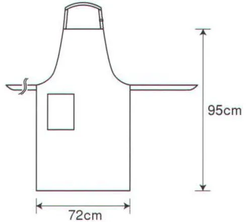 シーズン 7910 胸当て調理前掛け 「スタンダード」の美しさ、ムダの無さをお試し下さい。 サイズ／スペック