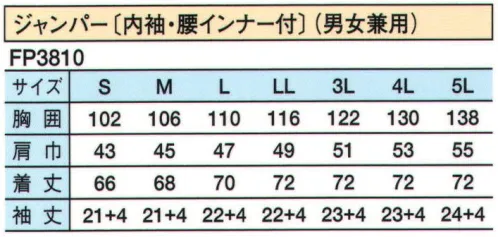 シーズン FP3810 ジャンパー 異物混入防止と作業性・着用感を追及します。GRADE2タイプ。どうしても半袖が必要。「袖がじゃま」「暑い」などの声から生まれました。内袖、腰インナー、袖口リブのフル装備です。内ポケット付き。（12×13センチ） サイズ／スペック