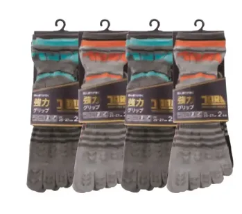 イベント・チーム・スタッフ 靴下・インソール 寅壱 0120-909 グリップソックス 二足組5本指（ロゴ）×4セット 作業服JP