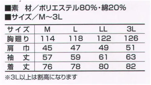 寅壱 1580-125 長袖シャツ 背裏はクールで、ひんやりとした着心地。脇部もメッシュで通気性抜群。  サイズ／スペック