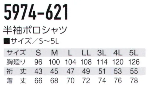 寅壱 5974-621 半袖ポロシャツ ※リミテッド商品の為、無くなり次第終了となります。クールに着られて高い安全性。無縫製圧着タイプの胸ポケットが斬新。・接触冷感があり、吸汗速乾にすぐれた素材・デザインポイントは反射ロゴプリントを施した胸ポケット・脇下はメッシュ素材のトリカット仕様 サイズ／スペック