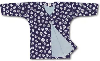 祭り半天・シャツ 鯉口シャツ 江戸一 GARA-KOI-KONMATOI 鯉口シャツ裏付（柄）（大人） 紺まとい裏付 祭り用品jp