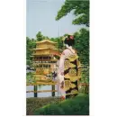 祭り用品jp のれん・のぼり・旗 のれん 寺子屋 CSM-08 創作のれん 舞妓金閣寺(30枚入り)