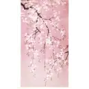 祭り用品jp のれん・のぼり・旗 のれん 寺子屋 CSM-13 創作のれん しだれ桜(30枚入り)
