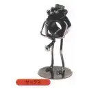 祭り用品jp 祭り小物 置物・飾り物 寺子屋 J009D メタルクラフトカエル 音楽隊 サックス(24個入)