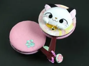 祭り小物 鏡 寺子屋 TEKAGAMI-1 手鏡・かまってにゃんコ・ちりめん招きねこ・白 祭り用品jp