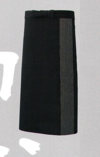 東宝白衣 1545-00 刺子ライン ロングエプロン 墨シリーズ