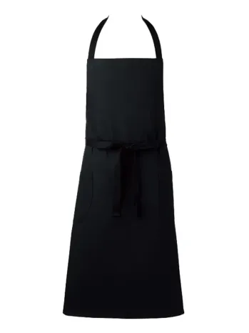 厨房・調理・売店用白衣 エプロン 傳馬屋 1065-15 エプロン（ブラック） 食品白衣jp