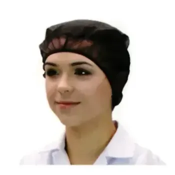 食品工場用 キャップ・帽子 傳馬屋 1786 ネットキャップ 黒 50枚入 食品白衣jp