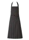 傳馬屋 2070-21 胸付ソムリエエプロン(黒ストライプ)