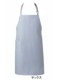 傳馬屋 2108 ストライプエプロン（サックス）