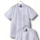 傳馬屋 3212 男子衿なし調理服 半袖