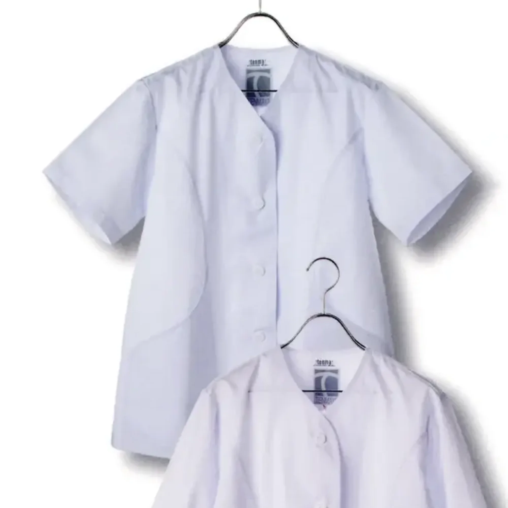 傳馬屋 4212 女子衿なし調理服 半袖