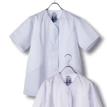 傳馬屋 4212 女子衿なし調理服 半袖