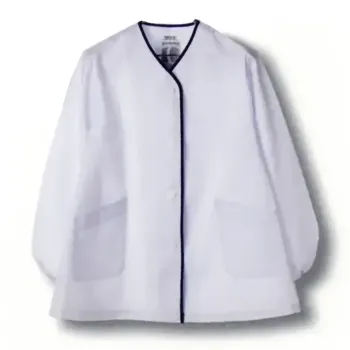 厨房・調理・売店用白衣 長袖コックコート 傳馬屋 6210 女子ラインコート 長袖 食品白衣jp
