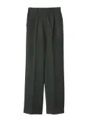 傳馬屋 9230 男女ツータック黒パンツ（脇ゴム入）