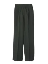 傳馬屋 9230 男女ツータック黒パンツ（脇ゴム入）