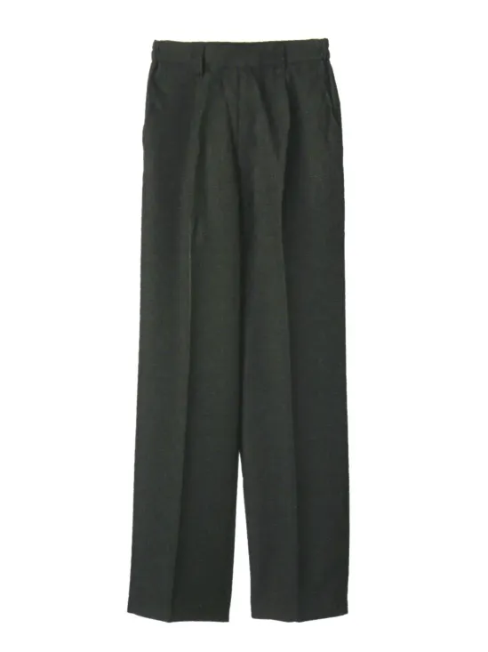 傳馬屋 9230 男女ツータック黒パンツ（脇ゴム入）