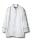 傳馬屋 C100-10-GP コックコート 長袖（グレーパイピング）