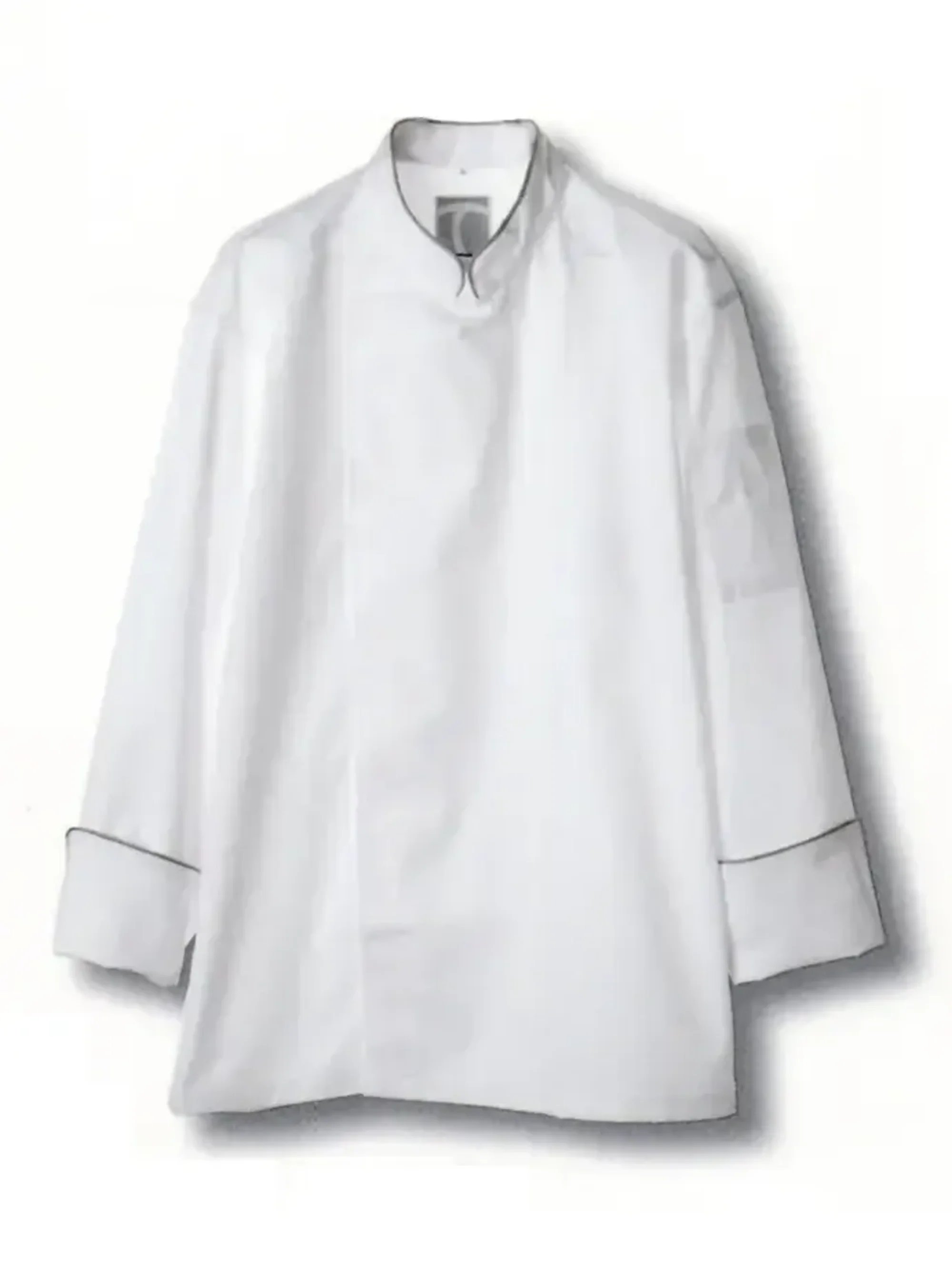 傳馬屋 C100-10-GP コックコート 長袖（グレーパイピング）