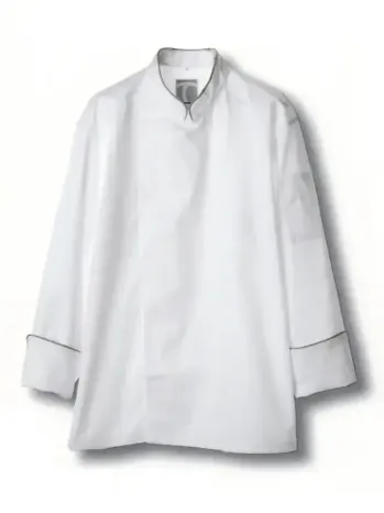 傳馬屋 C100-10-GP コックコート 長袖(グレーパイピング)