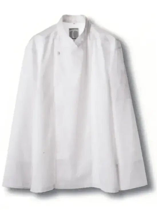 傳馬屋 C100-10-KB コックコート 長袖（クルミボタン）