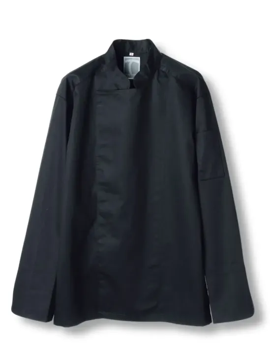 傳馬屋 C100-15 コックコート 長袖（ブラック）