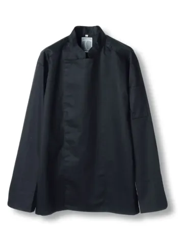 厨房・調理・売店用白衣 長袖コックコート 傳馬屋 C100-15 コックコート 長袖（ブラック） 食品白衣jp