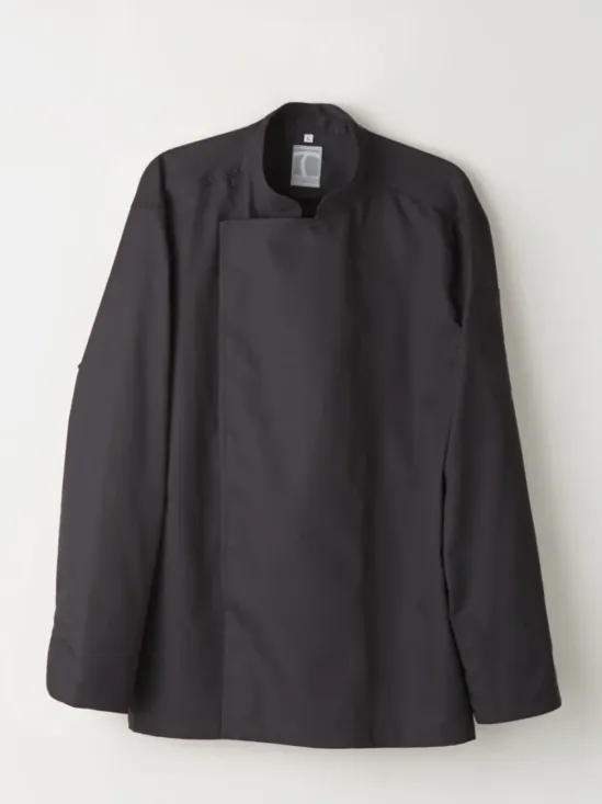 傳馬屋 C100-16 コックコート 長袖（ダークグレー）