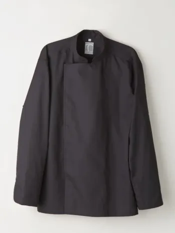 厨房・調理・売店用白衣 長袖コックコート 傳馬屋 C100-16 コックコート 長袖（ダークグレー） 食品白衣jp