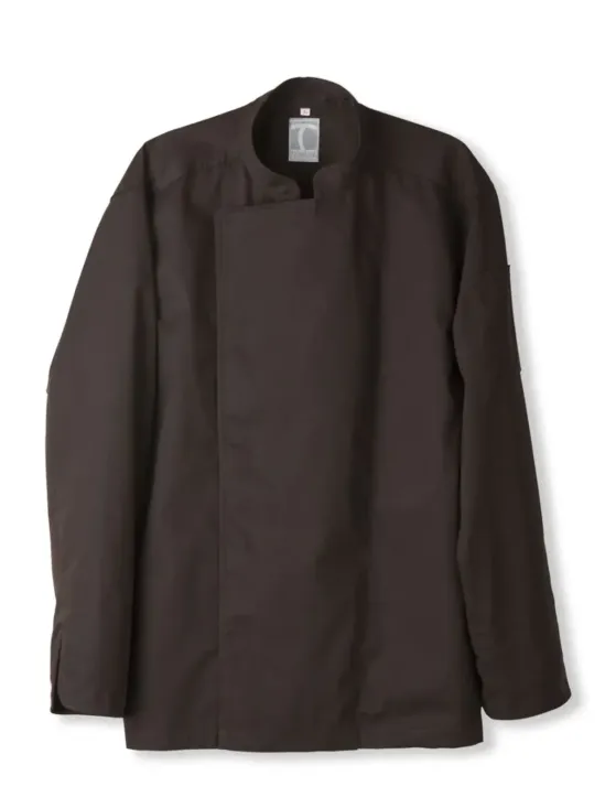 傳馬屋 C100-18 コックコート 長袖（モカ）