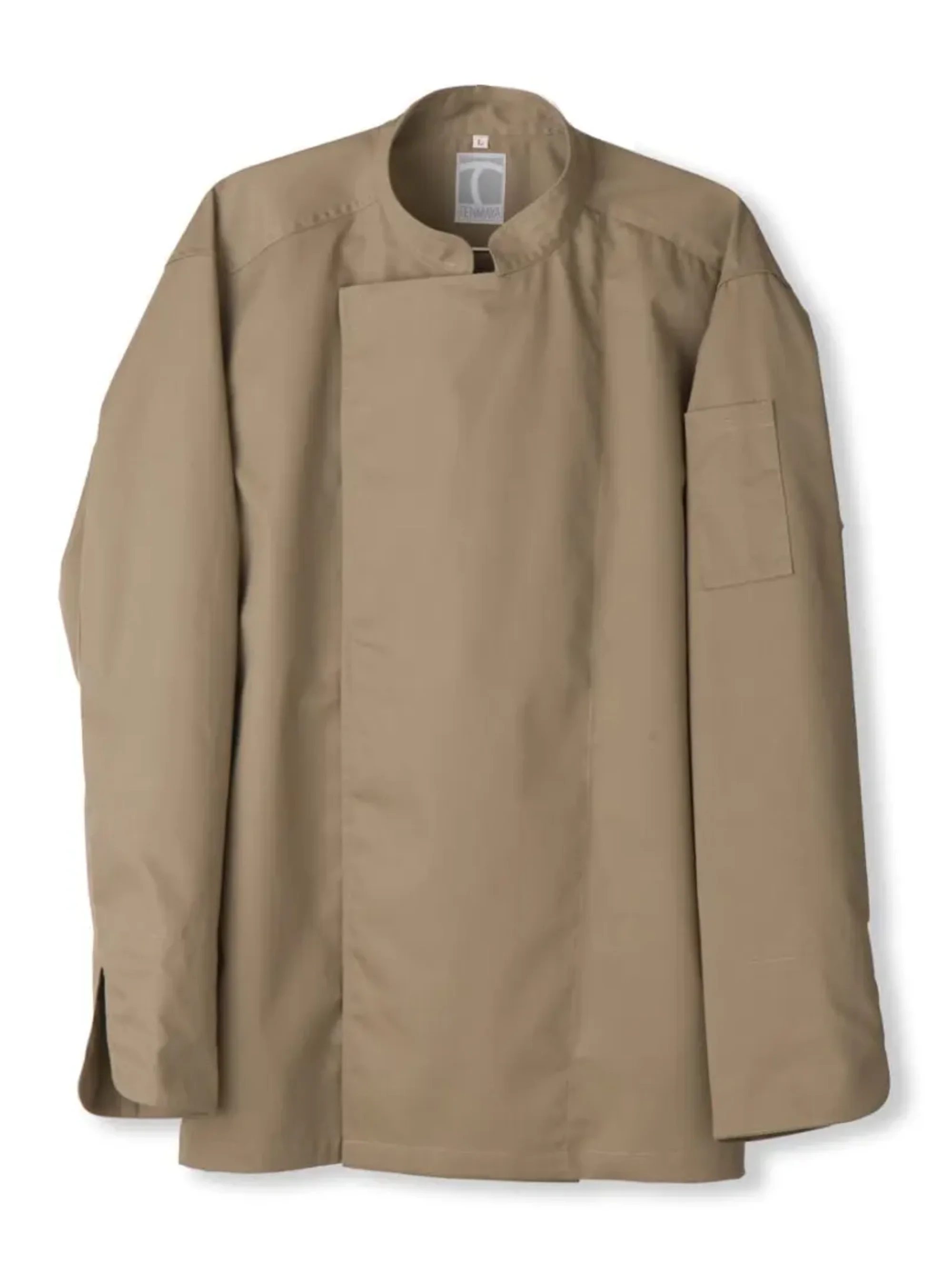 傳馬屋 C100-20 コックコート 長袖（トープ）