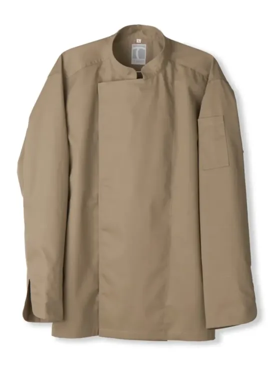 傳馬屋 C100-20 コックコート 長袖（トープ）