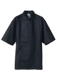 傳馬屋 C102-15 コックコート 半袖（ブラック）