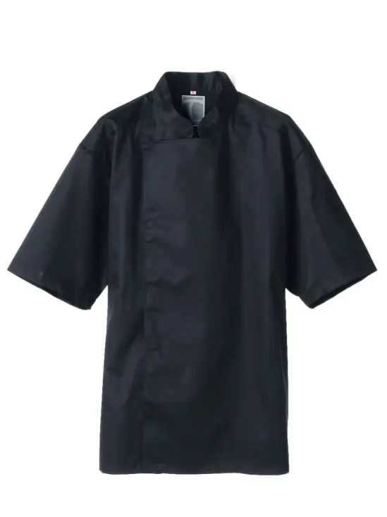 傳馬屋 C102-15 コックコート 半袖（ブラック）