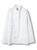 傳馬屋 C120-10 コックコート 長袖 B片側パールボタン