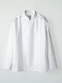 傳馬屋 C150-10-GP コックコート 長袖（グレーパイピング）