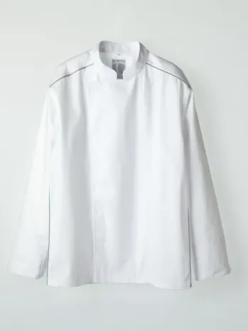 厨房・調理・売店用白衣 長袖コックコート 傳馬屋 C150-10-GP コックコート 長袖（グレーパイピング） 食品白衣jp