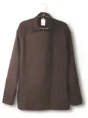 傳馬屋 C180-15 コックコート衿付 長袖（ブラック）