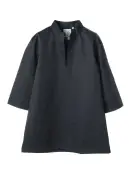 傳馬屋 C202-15 コックシャツ 半袖（ブラック）