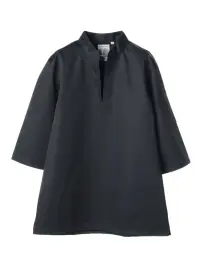 傳馬屋 C202-15 コックシャツ 半袖（ブラック）