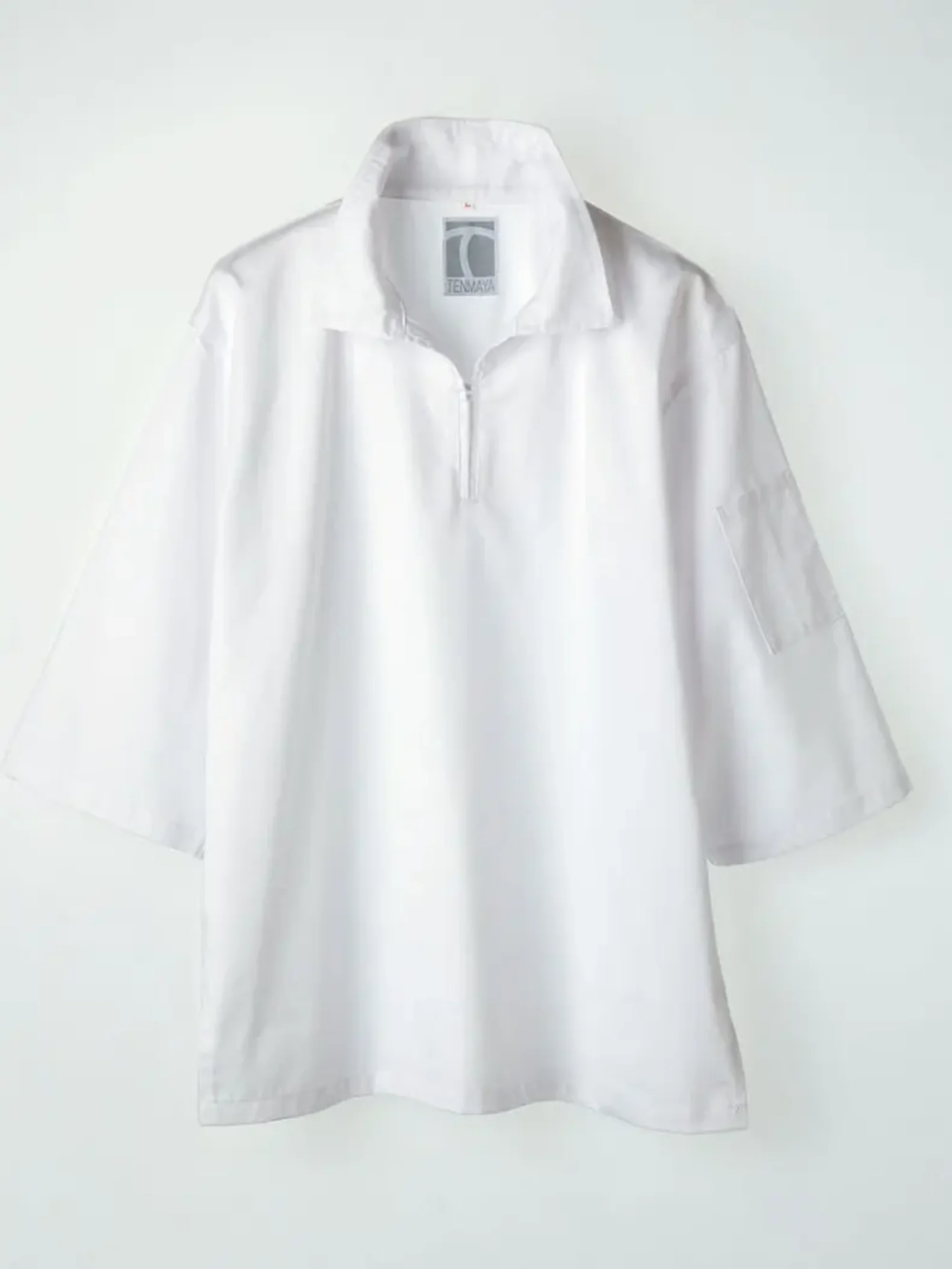 傳馬屋 C212-10 コックシャツ衿付 半袖