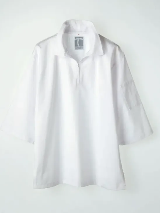 傳馬屋 C212-10 コックシャツ衿付 半袖
