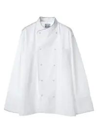 傳馬屋 C400-10-GP コックコート 長袖（グレーパイピング）