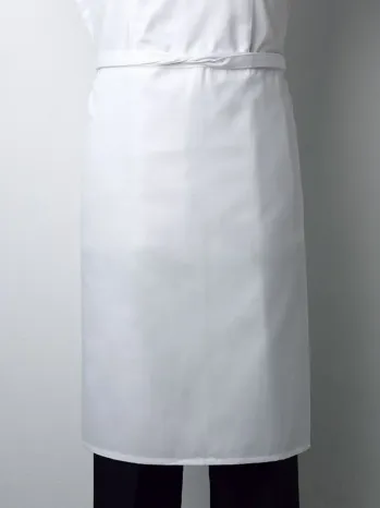 厨房・調理・売店用白衣 エプロン 傳馬屋 T0201 腰下エプロン（ホワイト） 食品白衣jp
