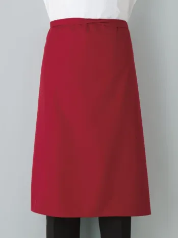 厨房・調理・売店用白衣 エプロン 傳馬屋 T0202 腰下エプロン（ボルドー） 食品白衣jp