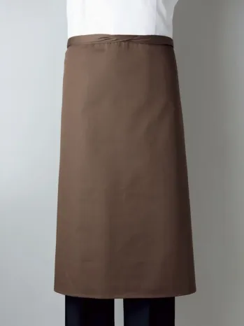 カジュアル エプロン 傳馬屋 T0209 腰下エプロン（ブラウン） サービスユニフォームCOM